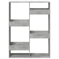 Kamerscherm 100x33x135 cm bewerkt hout betongrijs - thumbnail