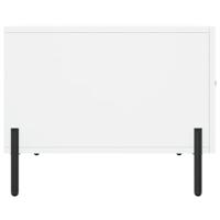 Salontafel 50x50x40 cm bewerkt hout wit - thumbnail