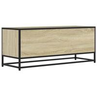 Tv-meubel 100x34,5x40cm bewerkt hout metaal sonoma eikenkleurig - thumbnail