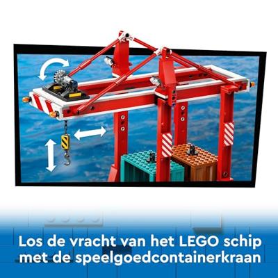 LEGO city 60422 haven met vrachtschip - thumbnail