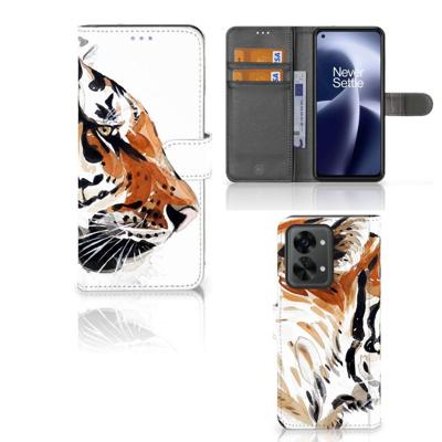 Hoesje OnePlus Nord 2T Watercolor Tiger Hoesje OnePlus Nord 2T Watercolor Tiger