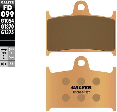 GALFER remblokken "fd099" brake pad fd099 g1370 sintered metal