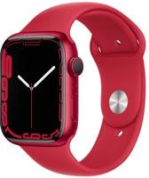 Refurbished Apple Watch Series 7 45mm Rood Gebruikt - thumbnail