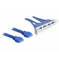 DeLOCK 82974 Slotbeugel 2x USB 3.0 19-pin - 4x USB 3.0-A - thumbnail