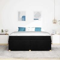 Bedframe met matras Zwart 180 x 200 cm Stof - thumbnail