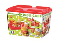 Ecoiffier 100% Chef Hamburgerset 36-delig - thumbnail