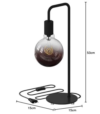 Circle Zwarte tafellampCalexa - 941100
