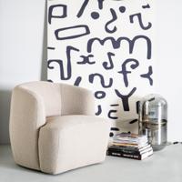 Eleonora Fauteuil 'Charlotte' Bouclé, kleur Taupe Copenhagen - thumbnail