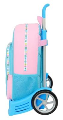 Schoolrugzak met Wielen Benetton Unique Roze Turkoois 30 x 46 x 14 cm Schoolrugzak met Wielen Benetton Unique Roze Turkoois 30 x 46 x 14 cm