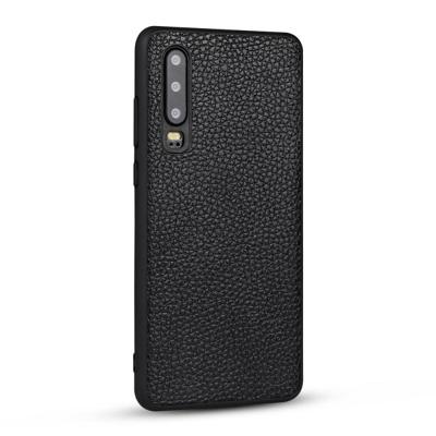 Voor Huawei P30 Litchi patroon lederen anti-Falling TPU mobiele telefoon shell beschermende case (zwart) Voor Huawei P30 Litchi patroon lederen anti-Falling TPU mobiele telefoon shell beschermende case (zwart)