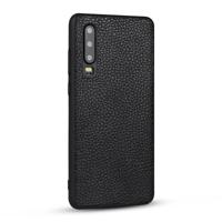 Voor Huawei P30 Litchi patroon lederen anti-Falling TPU mobiele telefoon shell beschermende case (zwart) - thumbnail