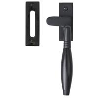 De Oude Deurklink Raamsluiting Klassiek mat zwart rechts - thumbnail