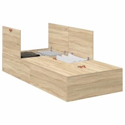 Bedframe Sonoma eiken 190 x 75 x 31.5 cm Bewerkt hout