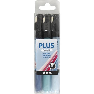 Creativ Company Plus color verfstiften - hemelsblauw,navy blauw,turquoise - thumbnail