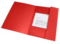 Elastomap Oxford Top File+ A4 3 kleppen 390gr rood | 10 stuks - thumbnail