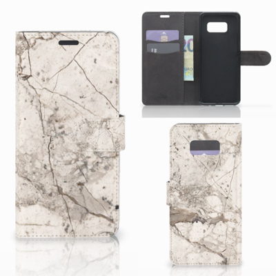 Samsung Galaxy S8 Plus Bookcase Marmer Beige