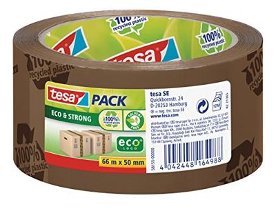 Tesapack eco & strong ecoLogo, ft 50 mm x 66 m, PVC, bruin Tesapack eco & strong ecoLogo, ft 50 mm x 66 m, PVC, bruin