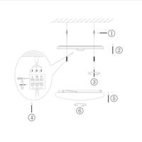 Anne Light & home Plafondlamp Aura Ø 50 Bamboe - wit - thumbnail