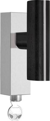 Formani Piet Boon TWO PBT22-DKLOCK draaikiepgarnituur afsluitbaar - mat RVS/eikenhout zwart