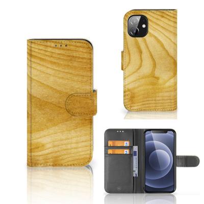 Apple iPhone 12 Mini | Book Style Case | Licht Hout Apple iPhone 12 Mini | Book Style Case | Licht Hout