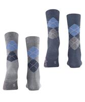 Burlington 2-paar Everyday dames sokken - Argyle - katoenen sokken met ruit print - thumbnail