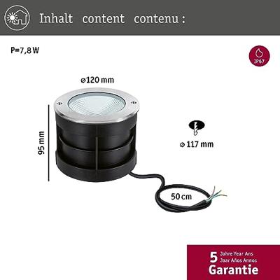 Paulmann 94387 Vloerinbouwlamp LED vast ingebouwd LED RVS
