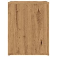 Schoenenbankje 100x35x45 cm bewerkt hout artisanaal eikenkleur - thumbnail