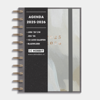 A6 Ringband Agenda 2025-2026 Verfstructuur Grijs - thumbnail