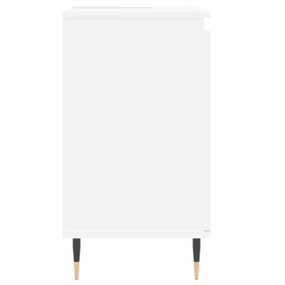 Badkamerkast 58x33x60 cm bewerkt hout wit Badkamerkast 58x33x60 cm bewerkt hout wit