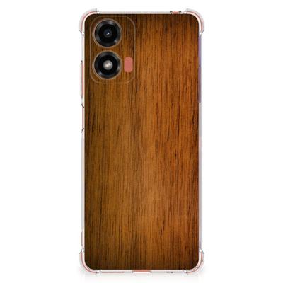 Motorola Moto G24 | G24 Power | G04 Stevig Telefoonhoesje Donker Hout Motorola Moto G24 | G24 Power | G04 Stevig Telefoonhoesje Donker Hout