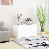 VidaXL Opbergkist 84x42x46 cm bewerkt hout wit - thumbnail