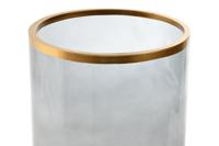 Kaarshouder Home ESPRIT Blauw Gouden Kristal 21 x 21 x 35 cm - thumbnail