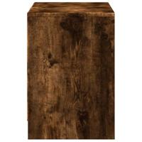 Tv-meubel met LED 100x34x50 cm bewerkt hout gerookt eikenkleur - thumbnail