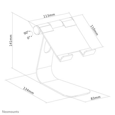 Neomounts Tablet Stand DS15-050SL1 Telefoonhouder Zilver