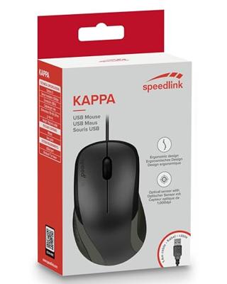 SpeedLink KAPPA Ergonomische muis USB Optisch Zwart 3 Toetsen 1000 dpi Ergonomisch SpeedLink KAPPA Ergonomische muis USB Optisch Zwart 3 Toetsen 1000 dpi Ergonomisch