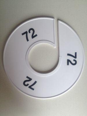 Maatring 11 cm wit/zwart 72