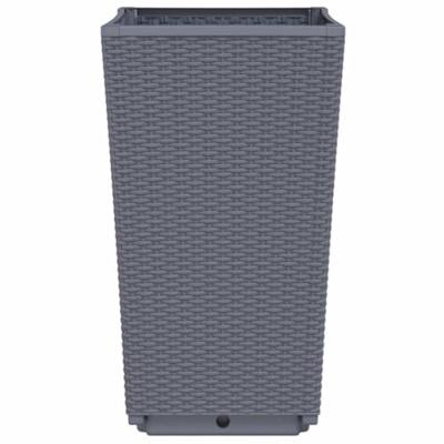 Plantenbakken 2 st 32,5x32,5x57 cm polypropeen grijs Plantenbakken 2 st 32,5x32,5x57 cm polypropeen grijs