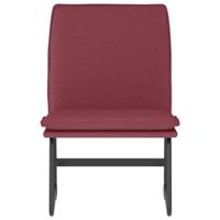 Loungestoel 52x75x76 cm stof wijnrood - thumbnail