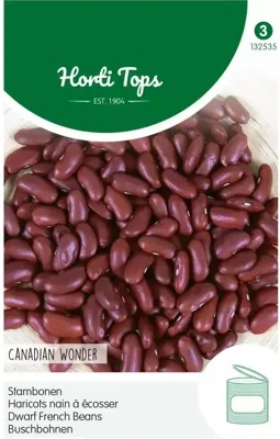 Zaden Stambonen Canadian Wonder (Kidney) 15g Hortitops - Hortitops