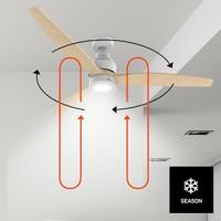 Plafondventilator met licht Taurus FRESKO 3B U.SIL Wit Hout 50 W - thumbnail