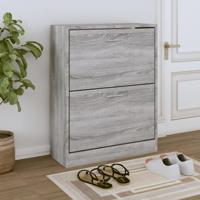 Schoenenkast 63x24x81 cm bewerkt hout grijs sonoma - thumbnail