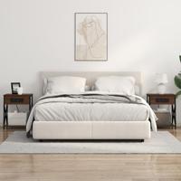 Nachtkastje 2 pcs bruin eikenkleur 41 x 31 x 51 cm Bewerkt hout - thumbnail