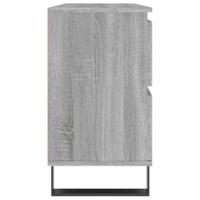 Badkamerkast 80x33x60 cm bewerkt hout grijs sonoma eikenkleurig - thumbnail