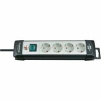 Brennenstuhl Premium-Line stekkerdoos 4-voudig zwart/lichtgrijs 1,8m H05VV-F 3G1,5 - 1951540100 - thumbnail