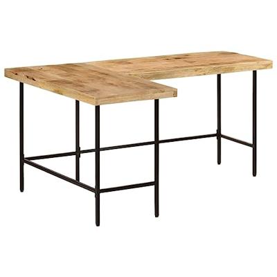 Bureau 165x110x77 cm massief mangohout en ijzer
