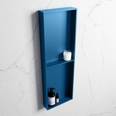 MONDIAZ EASY Nis 149,5x29,5cm in solid surface kleur Jeans | Jeans. 2 vakken geschikt voor in- of opbouw