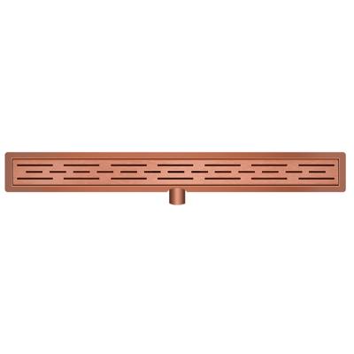 Wiesbaden douchegoot met flens en rooster 90 x 7 cm geborsteld brons koper