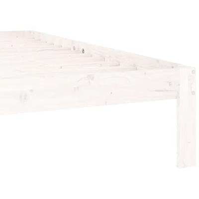 Bedframe massief grenenhout wit 160x200 cm Bedframe massief grenenhout wit 160x200 cm