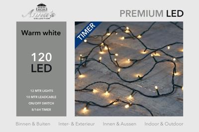 Kerstverlichting buiten 120 lampjes warm wit 12 meter LED outdoor Anna's Collection - Annas collection Kerstverlichting buiten 120 lampjes warm wit 12 meter LED outdoor Anna's Collection - Annas collection