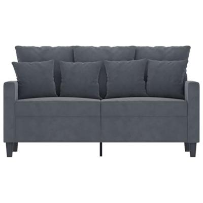 Tweezitsbank 120 cm fluweel donkergrijs Tweezitsbank 120 cm fluweel donkergrijs